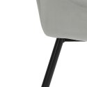 Intesi Krzesło tapicerowane Floyd Velvet szare nogi metalowe Czarne wygodne i funkcjonalne