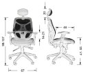 Fotel obrotowy KB-8905 ZIELONY - krzesło biurowe do biurka - TILT, ZAGŁÓWEK