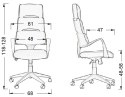 Fotel obrotowy LORETTO tap. 54 czarny - krzesło biurowe do biurka - TILT Fotel obrotowy LORETTO tap. 54 czarny - krzesło biurowe do biurka - TILT
