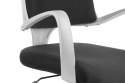 Fotel obrotowy LORETTO tap. 54 czarny - krzesło biurowe do biurka - TILT