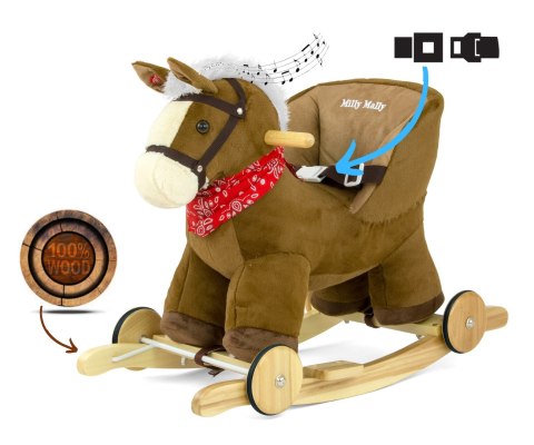 Milly Mally Koń Konik na biegunach Polly Dark Brown Milly Mally Koń Konik na biegunach Polly Dark Brown