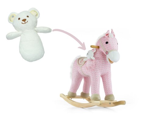 Milly Mally Koń Pony Konik na biegunach Pink Różowy rusza pyskiem i ogonem wydaje realistyczne odgłosy Miś w zestawie 18 m+ Milly Mally Koń Pony Konik na biegunach Pink Różowy rusza pyskiem i ogonem wydaje realistyczne odgłosy Miś w zestawie 18 m+