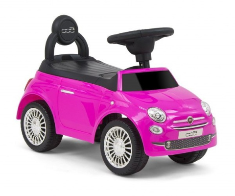 Milly Mally Pojazd Fiat 500 Pink Różowy jeździk auto dźwięki schowek realistyczny wygląd zabezpieczenie przed wywróceniem Milly Mally Pojazd Fiat 500 Pink Różowy jeździk auto dźwięki schowek realistyczny wygląd zabezpieczenie przed wywróceniem