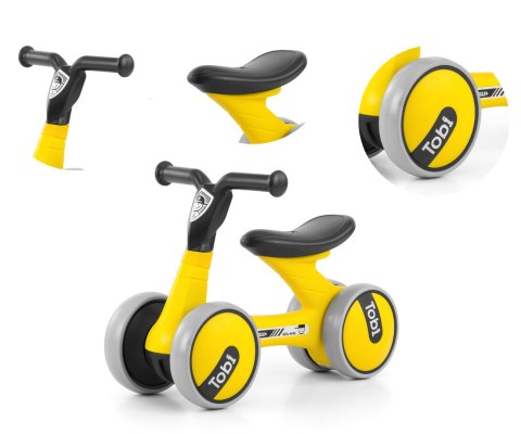 Milly Mally Pojazd Tobi Black-Yellow Milly Mally Pojazd Tobi Black-Yellow