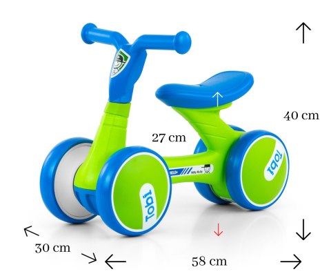Milly Mally Pojazd Tobi Blue-Green Milly Mally Pojazd Tobi Blue-Green