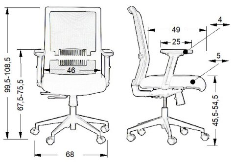 Fotel obrotowy RIVERTON F/L/AL - różne kolory - czarny-czarny - krzesło biurowe do biurka - TILT Fotel obrotowy RIVERTON F/L/AL - różne kolory - czarny-czarny - krzesło biurowe do biurka - TILT