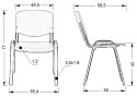 Krzesło konferencyjne TDC-07 BUK - stacjonarne biurowe z możliwością sztaplowania