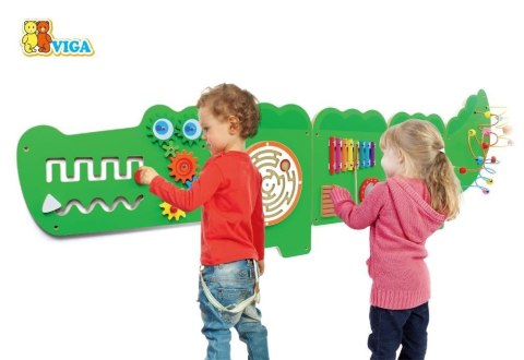 Viga Viga 50346 Sensoryczna tablica manipulacyjna - krokodyl xl Viga Viga 50346 Sensoryczna tablica manipulacyjna - krokodyl xl