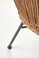 Halmar K400 krzesło rattan synt. kolor naturalny / popielaty/czarny Halmar K400 krzesło rattan synt. kolor naturalny / popielaty/czarny