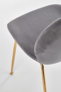 Halmar K381 krzesło popielaty tkanina velvet / złoty