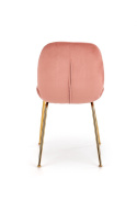 Halmar K381 krzesło różowy tkanina velvet /stelaż złoty Halmar K381 krzesło różowy tkanina velvet /stelaż złoty