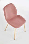 Halmar K381 krzesło różowy tkanina velvet /stelaż złoty Halmar K381 krzesło różowy tkanina velvet /stelaż złoty