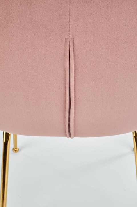 Halmar K381 krzesło różowy tkanina velvet /stelaż złoty Halmar K381 krzesło różowy tkanina velvet /stelaż złoty