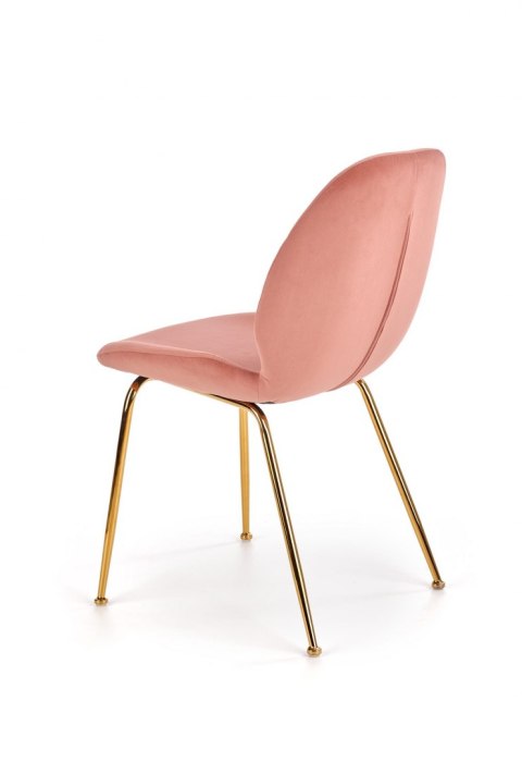 Halmar K381 krzesło różowy tkanina velvet /stelaż złoty Halmar K381 krzesło różowy tkanina velvet /stelaż złoty