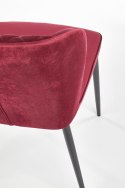 Halmar K399 krzesło bordowe tkanina aksamit nogi /stal czarne Halmar K399 krzesło bordowe tkanina aksamit nogi /stal czarne