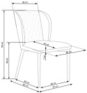 Halmar K399 krzesło popielaty tkanina / stal malowana Halmar K399 krzesło popielaty tkanina / stal malowana