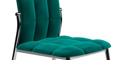 Halmar K416 krzesło do jadalni ciemny zielony velvet stelaż stal Halmar K416 krzesło do jadalni ciemny zielony velvet stelaż stal