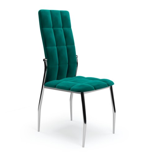 Halmar K416 krzesło do jadalni ciemny zielony velvet stelaż stal Halmar K416 krzesło do jadalni ciemny zielony velvet stelaż stal