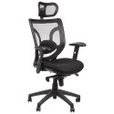 Fotel obrotowy KB-8901 CZARNY - krzesło biurowe do biurka - TILT, ZAGŁÓWEK Fotel obrotowy KB-8901 CZARNY - krzesło biurowe do biurka - TILT, ZAGŁÓWEK
