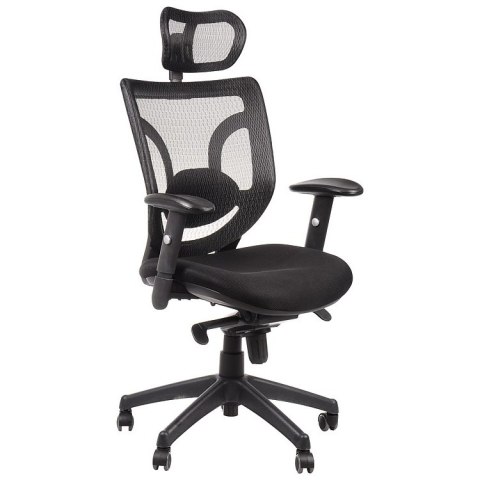Fotel obrotowy KB-8901 CZARNY - krzesło biurowe do biurka - TILT, ZAGŁÓWEK Fotel obrotowy KB-8901 CZARNY - krzesło biurowe do biurka - TILT, ZAGŁÓWEK