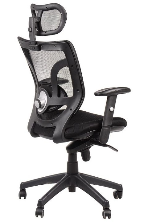 Fotel obrotowy KB-8901 CZARNY - krzesło biurowe do biurka - TILT, ZAGŁÓWEK Fotel obrotowy KB-8901 CZARNY - krzesło biurowe do biurka - TILT, ZAGŁÓWEK