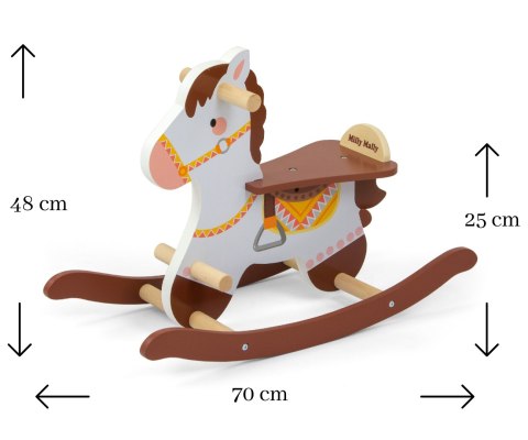Milly Mally Koń Konik na biegunach Lucky 18 Brown Milly Mally Koń Konik na biegunach Lucky 18 Brown