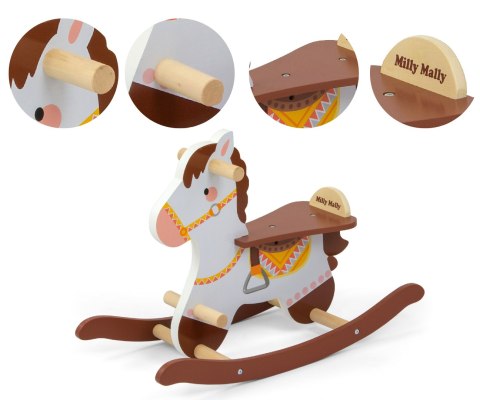 Milly Mally Koń Konik na biegunach Lucky 18 Brown Milly Mally Koń Konik na biegunach Lucky 18 Brown