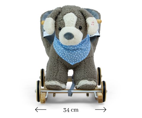 Milly Mally Piesek Polly - Gray Dog Szary na biegunach lub kółkach interaktywne uszy regulowany pas bezpieczeństwa 12 m+ Milly Mally Piesek Polly - Gray Dog Szary na biegunach lub kółkach interaktywne uszy regulowany pas bezpieczeństwa 12 m+