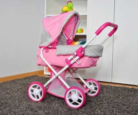 Milly Mally Wózek dla lalek Alice Prestige Pink Różowy, składany Milly Mally Wózek dla lalek Alice Prestige Pink Różowy, składany