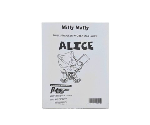 Milly Mally Wózek dla lalek Alice Prestige Pink Różowy, składany Milly Mally Wózek dla lalek Alice Prestige Pink Różowy, składany