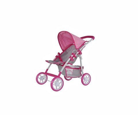 WÓZEK DLA LALEK SPACERÓWKA Natalie Prestige Pink Milly Mally RÓŻOWO SZARY składany BUDKA PASY KOSZ NA AKCESORIA WÓZEK DLA LALEK SPACERÓWKA Natalie Prestige Pink Milly Mally RÓŻOWO SZARY składany BUDKA PASY KOSZ NA AKCESORIA