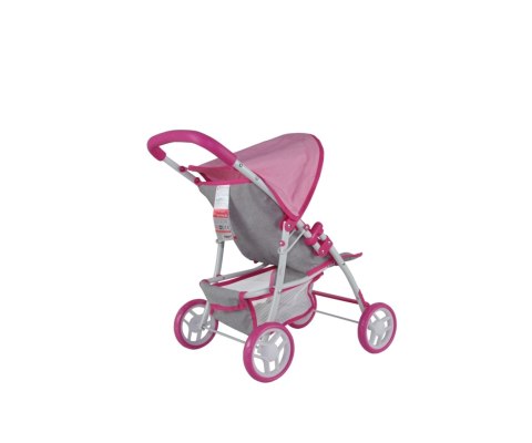 WÓZEK DLA LALEK SPACERÓWKA Natalie Prestige Pink Milly Mally RÓŻOWO SZARY składany BUDKA PASY KOSZ NA AKCESORIA WÓZEK DLA LALEK SPACERÓWKA Natalie Prestige Pink Milly Mally RÓŻOWO SZARY składany BUDKA PASY KOSZ NA AKCESORIA