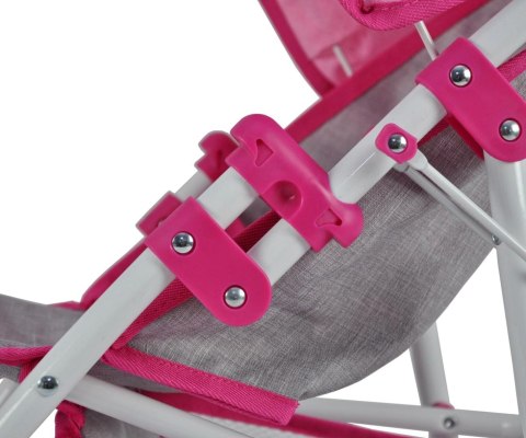 WÓZEK DLA LALEK SPACERÓWKA Natalie Prestige Pink Milly Mally RÓŻOWO SZARY składany BUDKA PASY KOSZ NA AKCESORIA WÓZEK DLA LALEK SPACERÓWKA Natalie Prestige Pink Milly Mally RÓŻOWO SZARY składany BUDKA PASY KOSZ NA AKCESORIA