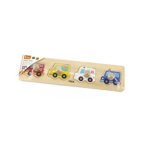 Viga Viga 44535 Pierwsze puzzle z uchwytami - auta Viga Viga 44535 Pierwsze puzzle z uchwytami - auta