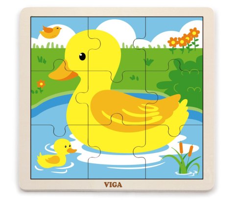 Viga Viga 51436 Puzzle na podkładce 9 elementów - kaczuszki