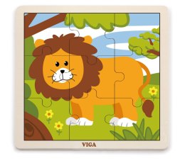 Viga Viga 51442 Puzzle na podkładce 9 elementów - lew