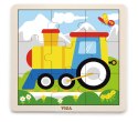 Viga Viga 51446 Puzzle na podkładce 9 elementów - ciuchcia