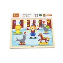 Viga Viga 51455 Puzzle na podkładce 16 elementów - wizyta w Cyrku