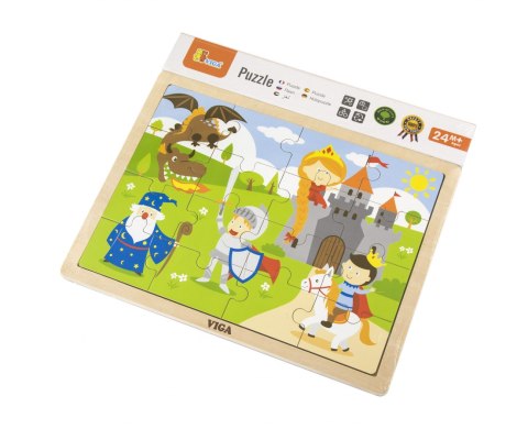 Viga Viga 51458 Puzzle na podkładce 16 elementów - bajkowy zamek Viga Viga 51458 Puzzle na podkładce 16 elementów - bajkowy zamek