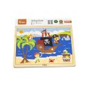 Viga Viga 51459 Puzzle na podkładce 16 elementów - piraci Viga Viga 51459 Puzzle na podkładce 16 elementów - piraci