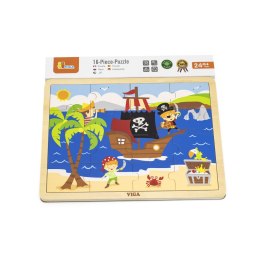 Viga Viga 51459 Puzzle na podkładce 16 elementów - piraci