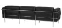 D2.DESIGN Sofa 3-osobowa Soft GC czarna skóra D2.DESIGN Sofa 3-osobowa Soft GC czarna skóra