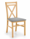 Halmar DARIUSZ krzesło drewniane dąb miodowy/ tap: Inari 91(jasno szare)
