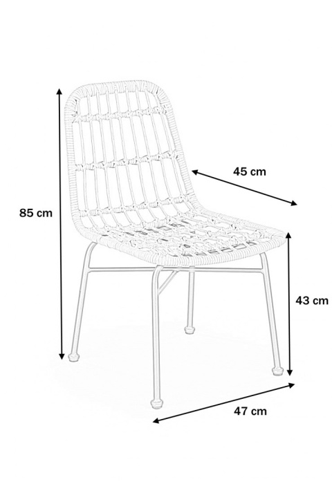 Halmar K401 krzesło rattan syntetyczny kolor naturalny /stelaż czarny Halmar K401 krzesło rattan syntetyczny kolor naturalny /stelaż czarny