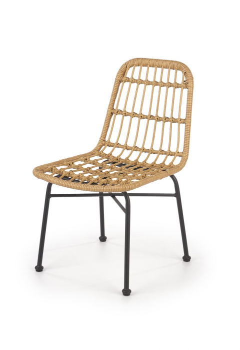 Halmar K401 krzesło rattan syntetyczny kolor naturalny /stelaż czarny Halmar K401 krzesło rattan syntetyczny kolor naturalny /stelaż czarny