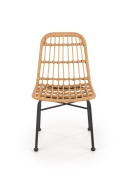 Halmar K401 krzesło rattan syntetyczny kolor naturalny /stelaż czarny Halmar K401 krzesło rattan syntetyczny kolor naturalny /stelaż czarny