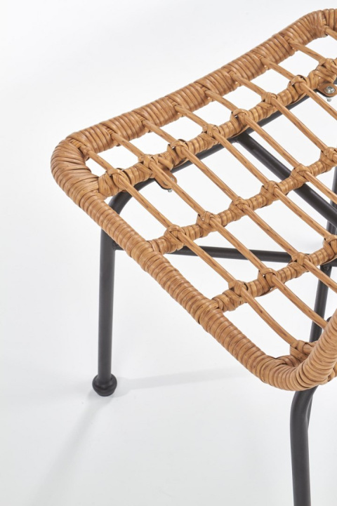 Halmar K401 krzesło rattan syntetyczny kolor naturalny /stelaż czarny Halmar K401 krzesło rattan syntetyczny kolor naturalny /stelaż czarny