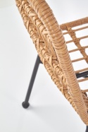 Halmar K401 krzesło rattan syntetyczny kolor naturalny /stelaż czarny Halmar K401 krzesło rattan syntetyczny kolor naturalny /stelaż czarny