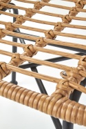 Halmar K401 krzesło rattan syntetyczny kolor naturalny /stelaż czarny Halmar K401 krzesło rattan syntetyczny kolor naturalny /stelaż czarny