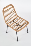 Halmar K401 krzesło rattan syntetyczny kolor naturalny /stelaż czarny Halmar K401 krzesło rattan syntetyczny kolor naturalny /stelaż czarny